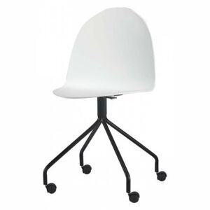 Kancelářská židle s kolečky BRUNA, bílá, černá
