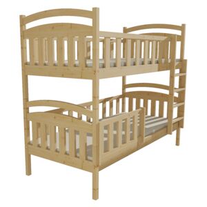 Patrová postel PP 007 90 x 200 cm surové dřevo bez úložných prostor 80 cm