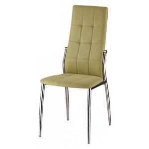 Jídelní židle ADORA, zelená látka / kov