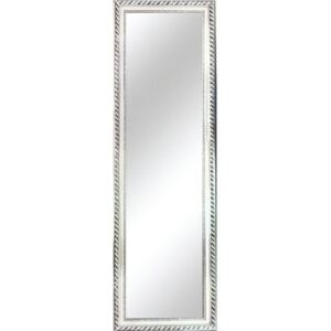 Zrcadlo, dřevěný rám stříbrné barvy, MALKIA TYP 5