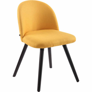 BHM Germany Jídelní židle Mandel textil, černé nohy Barva: žlutá