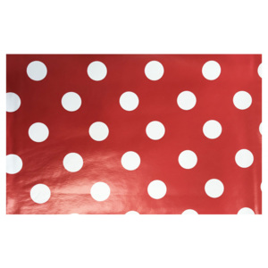 Vesna | Ubrus PVC na plátně červený puntík 135x170 cm