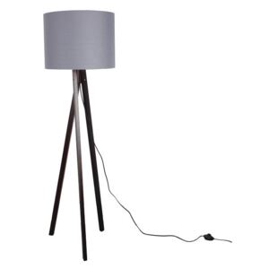 Stojací lampa LILA Typ 10, šedá / černé dřevo