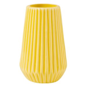 RIFFLE Váza 13,5 cm - žlutá