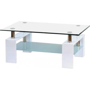 Falco Konferenční stolek A 08-3 bílý/bílé sklo