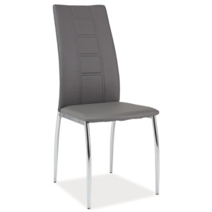 Jídelní čalouněná židle v šedé barvě na kovové konstrukci KN1073