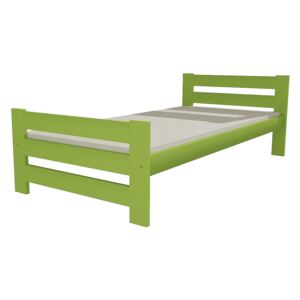 Dřevěná postel VMK 5D 90x200 borovice masiv zelená