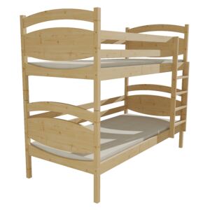 Vomaks Patrová postel PP 022 80 x 180 cm surové dřevo bez úložných prostor 80 cm