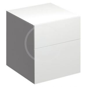 Geberit Xeno 2 - Boční skříňka 450x510 mm se zásuvkami, lesklá bílá, 500.504.01.1