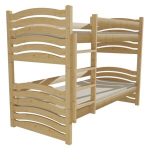 Patrová postel PP 024 80 x 180 cm moření dub bez úložných prostor 80 cm