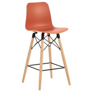 Červená plastová barová židle Marckeric Golf-3 105 cm