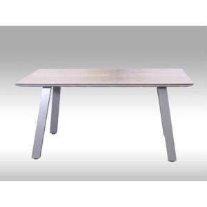 Hliníkový zahradní stůl Lucca 160cm x 90cm, šedý, pro 6 osob