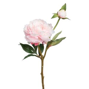 Animadecor Umělá květina - Pivoňka světle růžová s poupětem 35cm