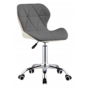 Bestent Kancelářská židle kožená White - Dark Grey