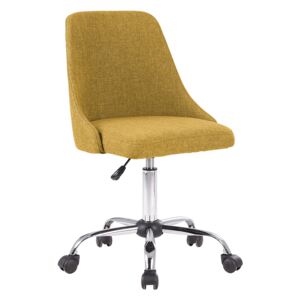 Kancelářská židle EDIZ, žlutá/chrom