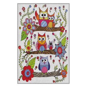 Dětský protiskluzový koberec Homefesto Owls, 100 x 200 cm