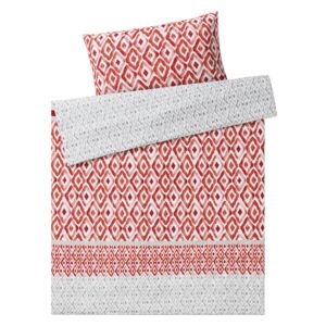 MERADISO® Flanelové ložní prádlo, 140 x 200 cm (červená/bílá)