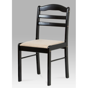 Autronic Jídelní židle, barva černá, potah béžový