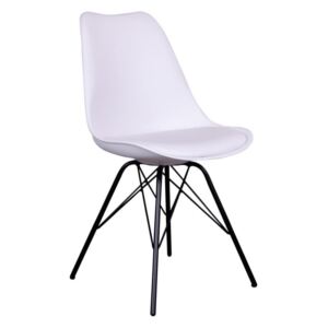 Nordic Jdelní židle OSLO, bílá / černá podnož