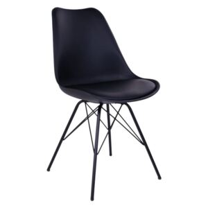 Nordic Jídelní židle OSLO, černá / černá podnož