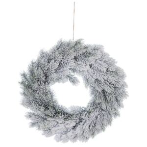 Vánoční čelenka pro dveře se sněhem, Ø 40 cm