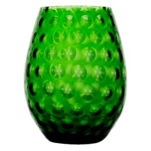 Váza Optika, barva zelená, výška 250 mm