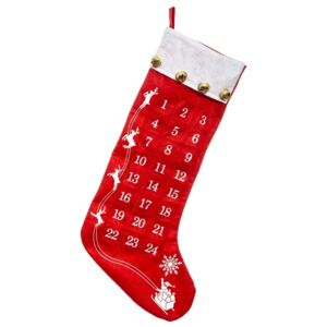 Santa Claus Ponožky s adventním kalendářem, barva červená