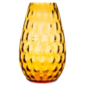 Váza Optika, barva amber, výška 250 mm