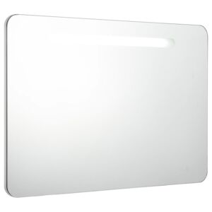 LED koupelnová zrcadlová skříňka | 80x11x55 cm