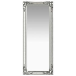 Nástěnné zrcadlo Parrenic - barokní styl - stříbrné | 50x120 cm