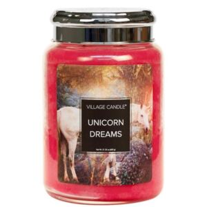 Village Candle Vonná svíčka ve skle, Sny jednorožce - Unicorn Dreams - 602g/170 hodin