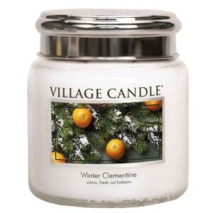 Village Candle Vonná svíčka ve skle, SvátečníMandarinka - Winter Clementine, střední - 390g/105 hodin