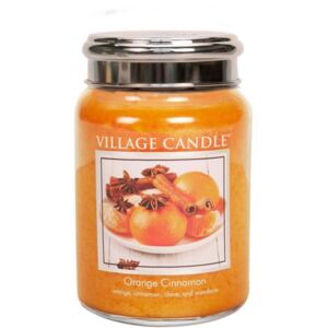Village Candle Vonná svíčka ve skle, Pomeranč askořice - Orange Cinnamon - 602g/170 hodin