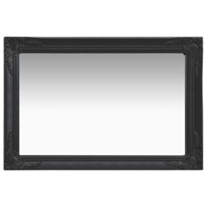Nástěnné zrcadlo Parrenic - barokní styl - černé | 60x40 cm