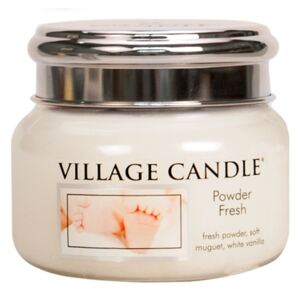 Village Candle Vonná svíčka ve skle, Pudrová svěžest - Powder fresh, malá - 262g/55 hodin