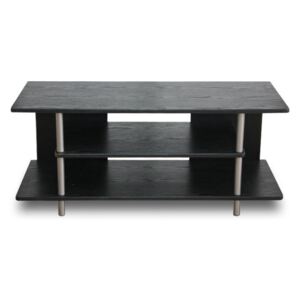 TV stolek QUIDO dřevo černé / kov stříbrný Tempo Kondela