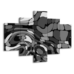 Vícedílný obraz Mozaika šedá 100x70 cm