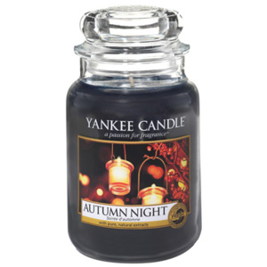 Svíčka ve skleněné dóze Yankee Candle Podzimní noc, 623 g