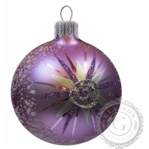 Vánoční baňka fialová hvězda