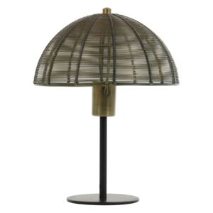 Bronzová antik kovová lampa Klobu - Ø25*33cm / E27