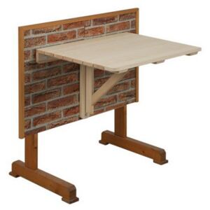 Dřevěný stůl s úchytem na zeď 01 - šířky 70 cm