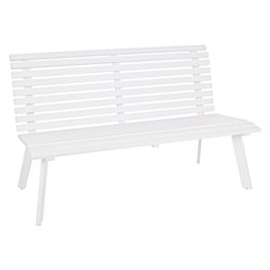Bílá kovová zahradní lavice Bizzotto Mayli 150 cm
