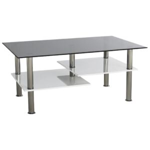 Konferenční stolek Tempo Kondela, bílá extra vysoký lesk HG / sklo, SVEN
