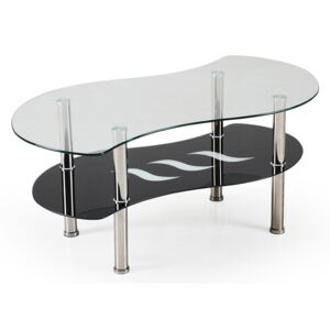 Konferenční stolek Halmar CATANIA, sklo/nerez.ocel
