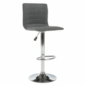 Barová židle Tempo Kondela, šedá / chrom, PINAR