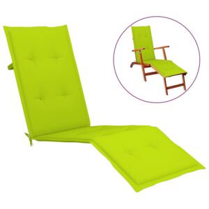 Poduška na polohovací židli jasně zelená (75+105) x 50 x 4 cm