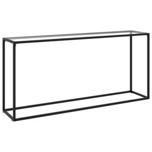 Konzolový stolek černý 160 x 35 x 75 cm tvrzené sklo