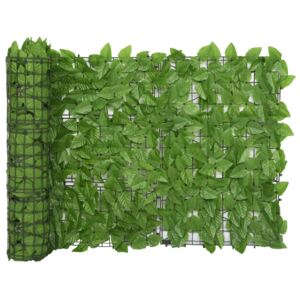 Balkónová zástěna se zelenými listy 400 x 75 cm