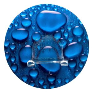 StaticLoc DUO AQUA - nástěnný háček 10x2x16 cm, modrý