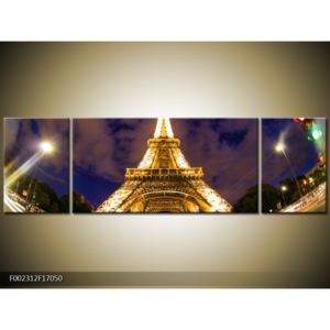 Obraz noční Eiffelovy věže - zespodu (F002312F17050)